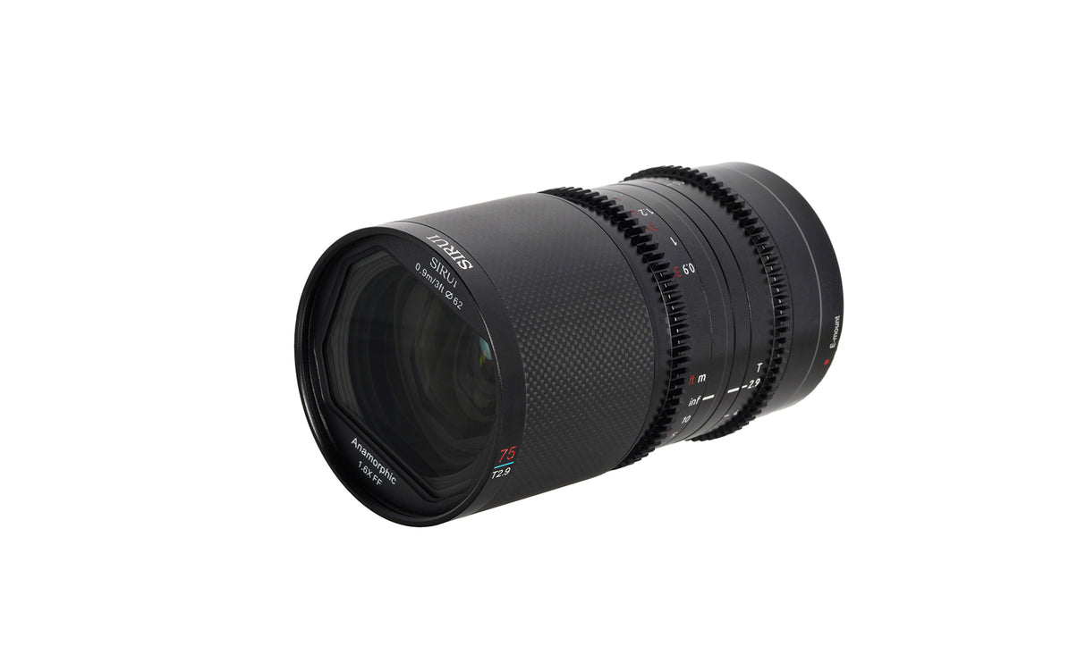 SIRUI Saturn 35/50/75mm T2.9 1.6x anamorphotes carbon full-frame lens - for various camera mounts