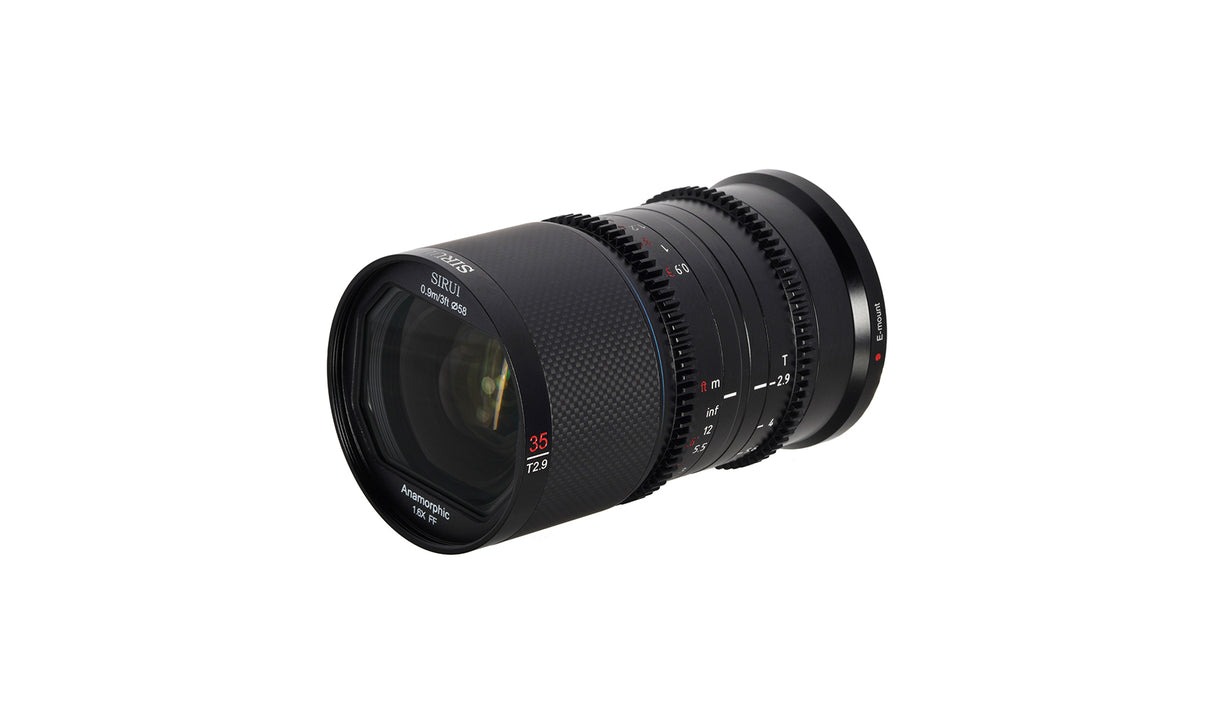 SIRUI Saturn 35/50/75mm T2.9 1.6x anamorphotes carbon full-frame lens - for various camera mounts