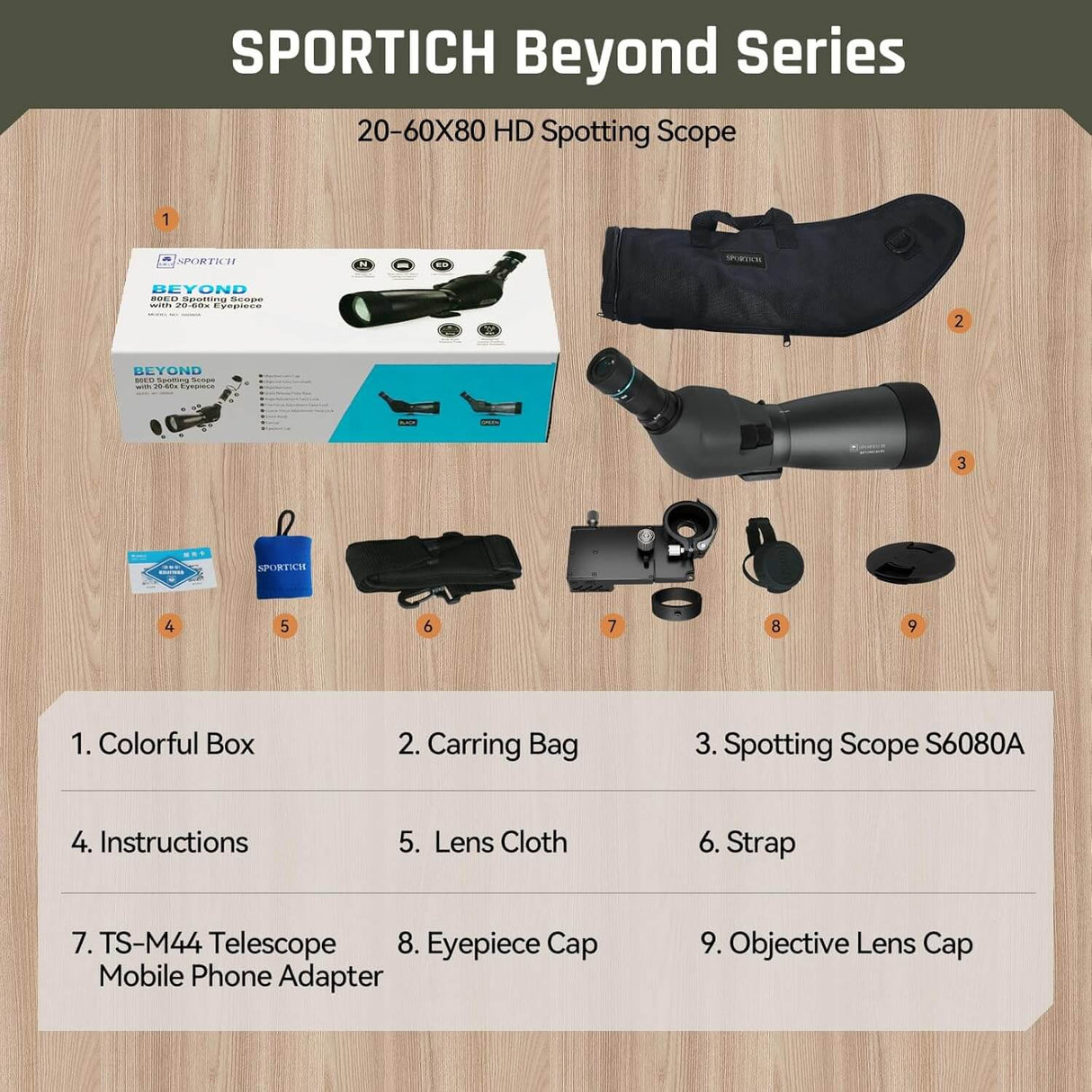 SIRUI Beyond S6080A Spektive Für Die Jagd & Beobachtung