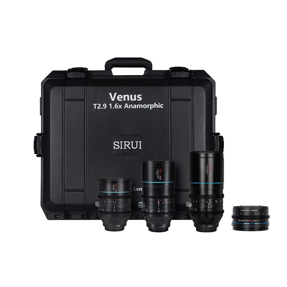 B-WARE SIRUI Venus Vollformat-Anamorphic-Kinoobjektiv B-WARE mit Koffer und drei Objektiven