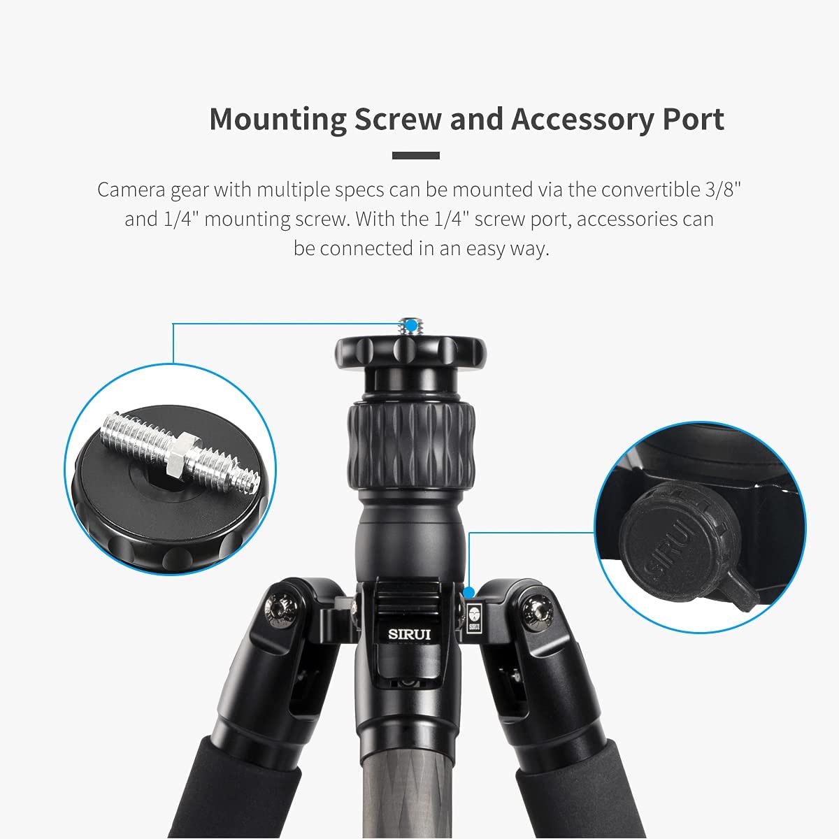 SIRUI MT-2204 - Trépied en carbone trois/en un avec tête panoramique à rotule