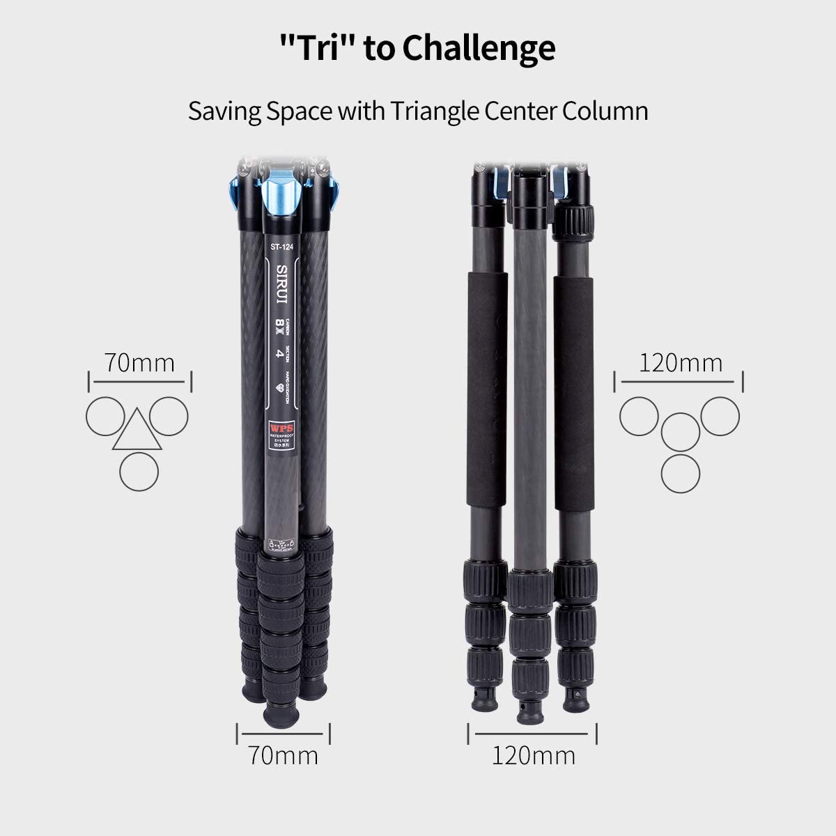 SIRUI ST-125 Superb Travel Dreibeinstativ Carbon 150 cm - wasserdicht ST-Serie