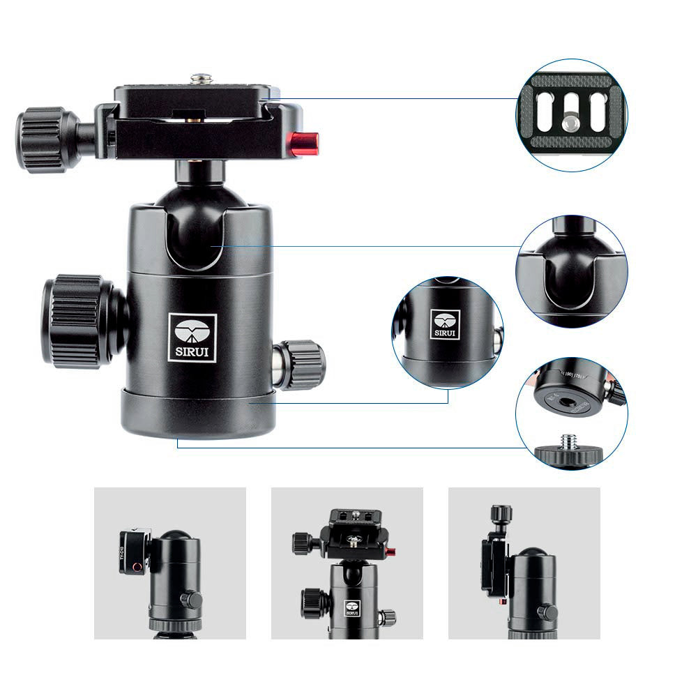 SIRUI AM-005K Traveler UltraLight - Trépied en aluminium noir avec tête D-10K - AM0-Set