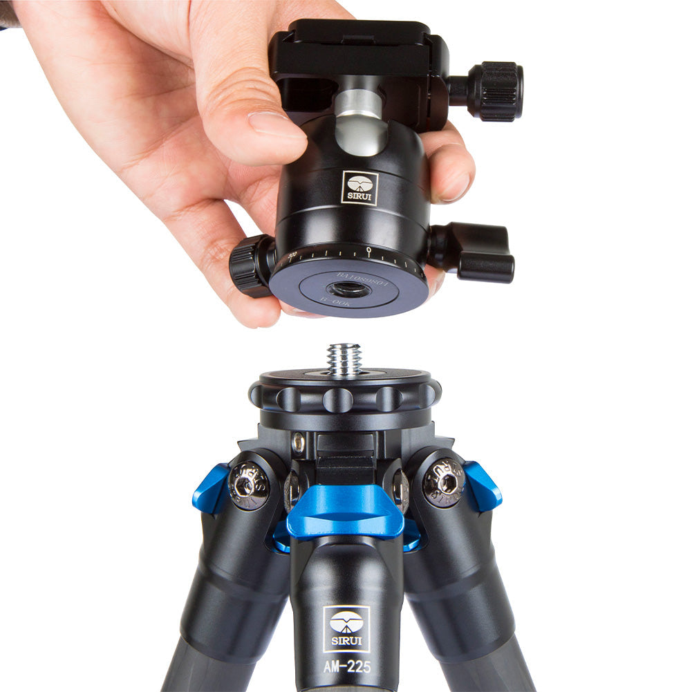 SIRUI AM-225 Travellegs Trépied en Carbone avec Tête à Boule B-00K - Série AM2