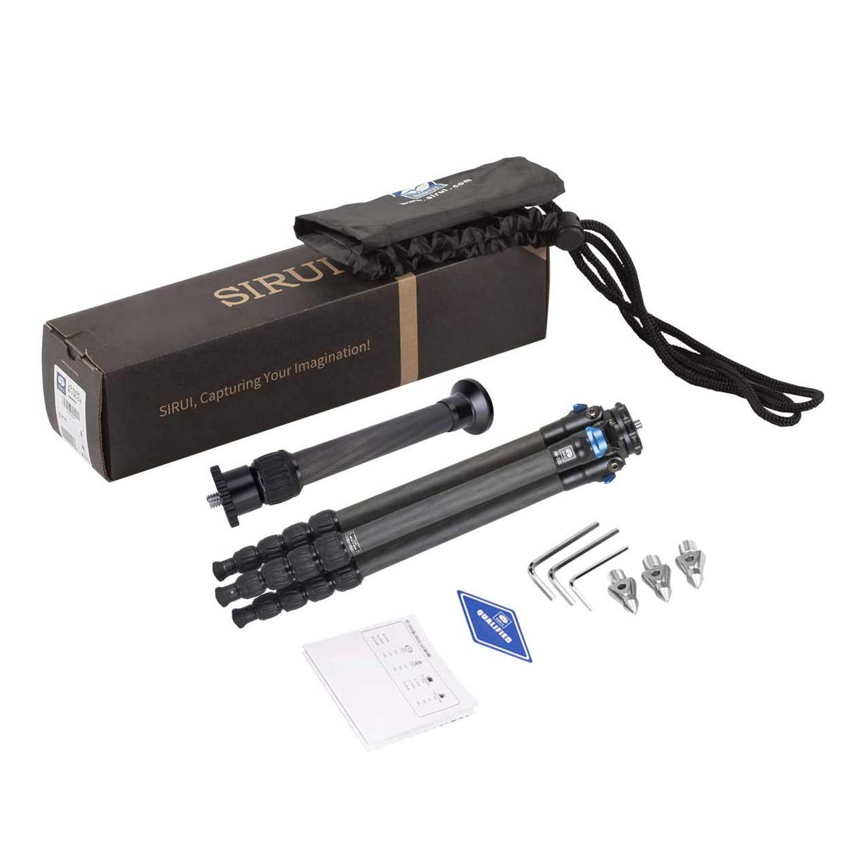 SIRUI AM-225 Travellegs Dreibeinstativ Carbon mit Mittelsule SL-100 - AM2-Serie