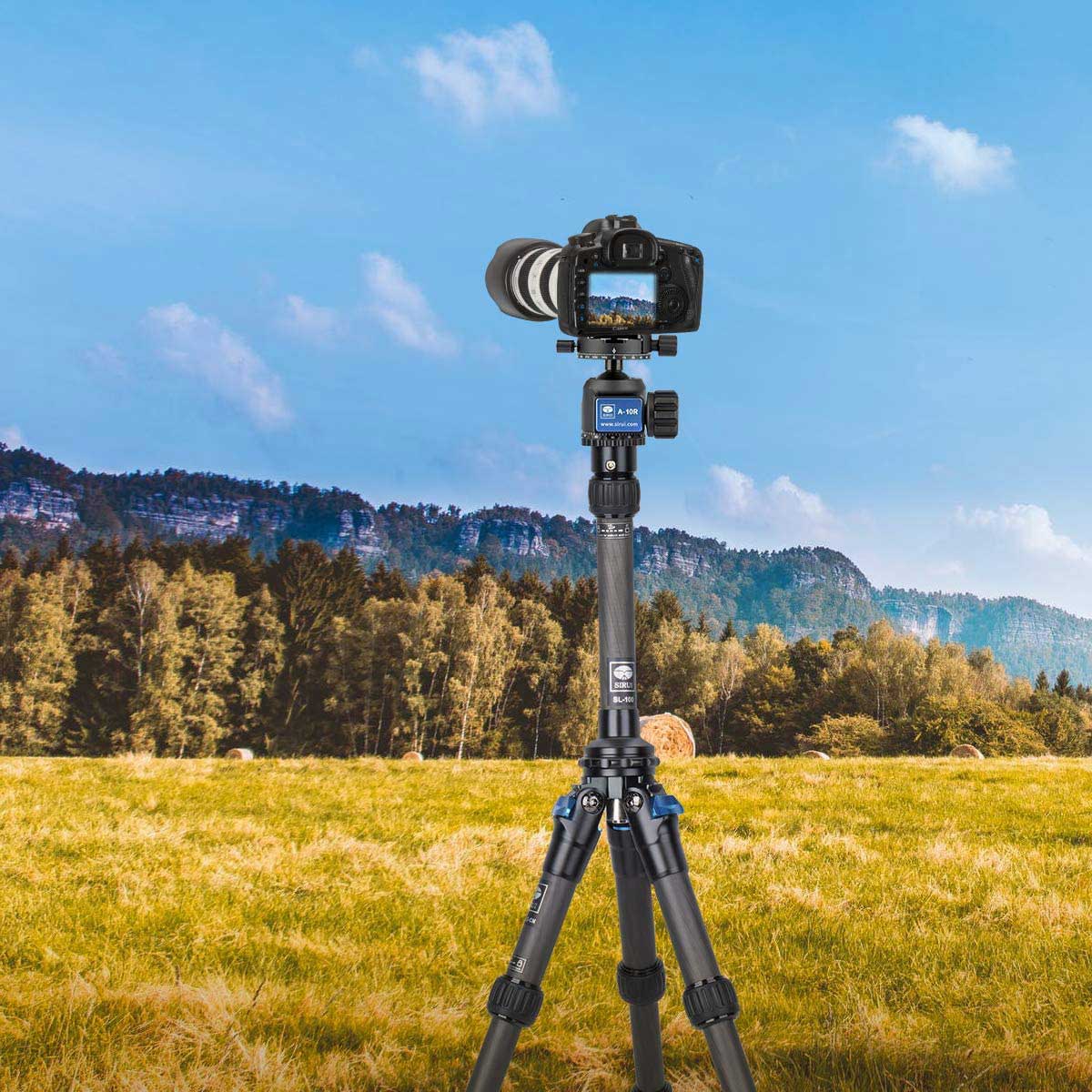 SIRUI AM-223 Powerzwerg Carbon Tripod with SL-100 Center Column - AM2 Series