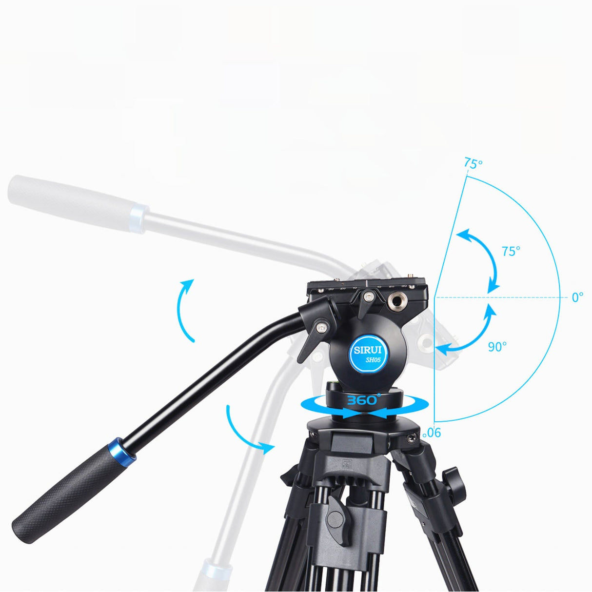 SIRUI SH-05 Broadcaststativ 140 cm - Starter mit Videoneiger - SH-Serie
