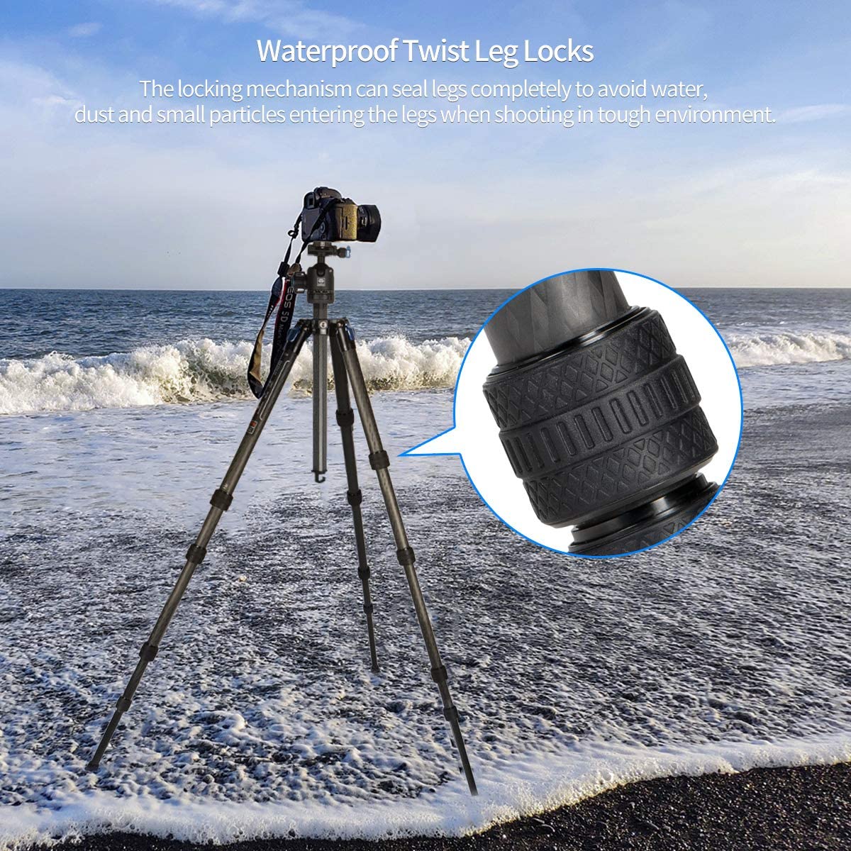 SIRUI ST-125 Superb Travel Dreibeinstativ Carbon 150 cm - wasserdicht ST-Serie