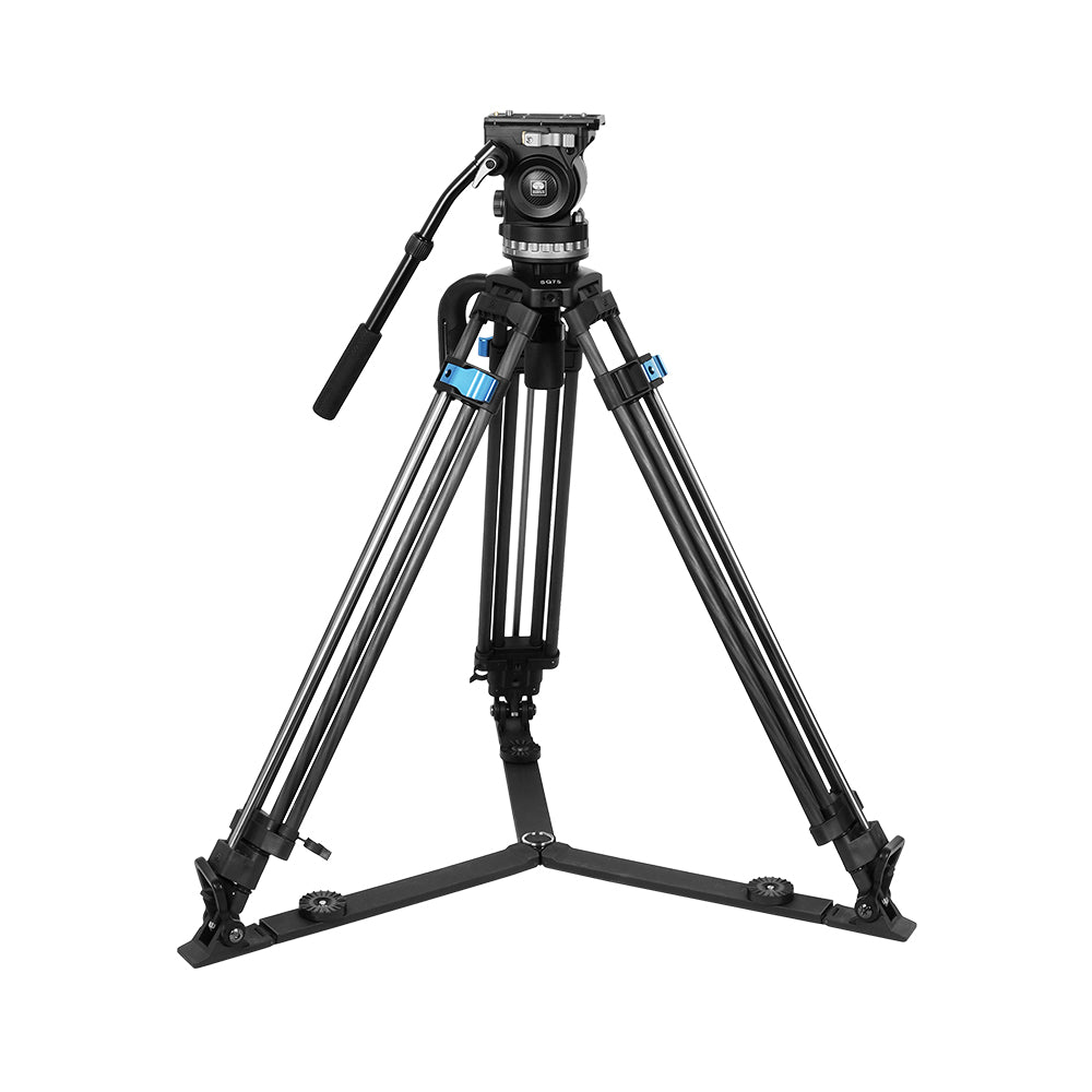 SQ75 Rapid System Heavy Duty Carbon Fiber Video Tripod Set with VHS-10 Professional Fluid Head
