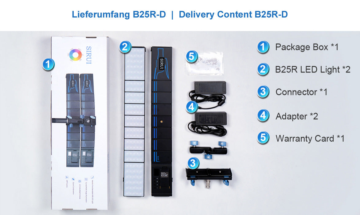SIRUI Dragon B25R Panneau LED RGB flexible 25W pour photo + vidéo