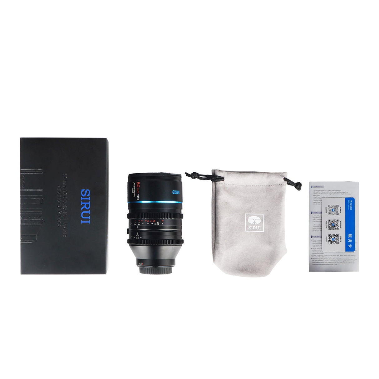 SIRUI Venus 50mm T2.9 1.6x anamorphotes Vollformat-Objektiv - for diverse Kameraanschlosse