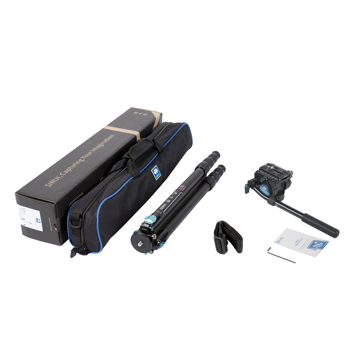 SIRUI ST-224 Superbe Trépied de Voyage en Carbone 185 cm avec Tête Vidéo VH-10 étanche Série ST