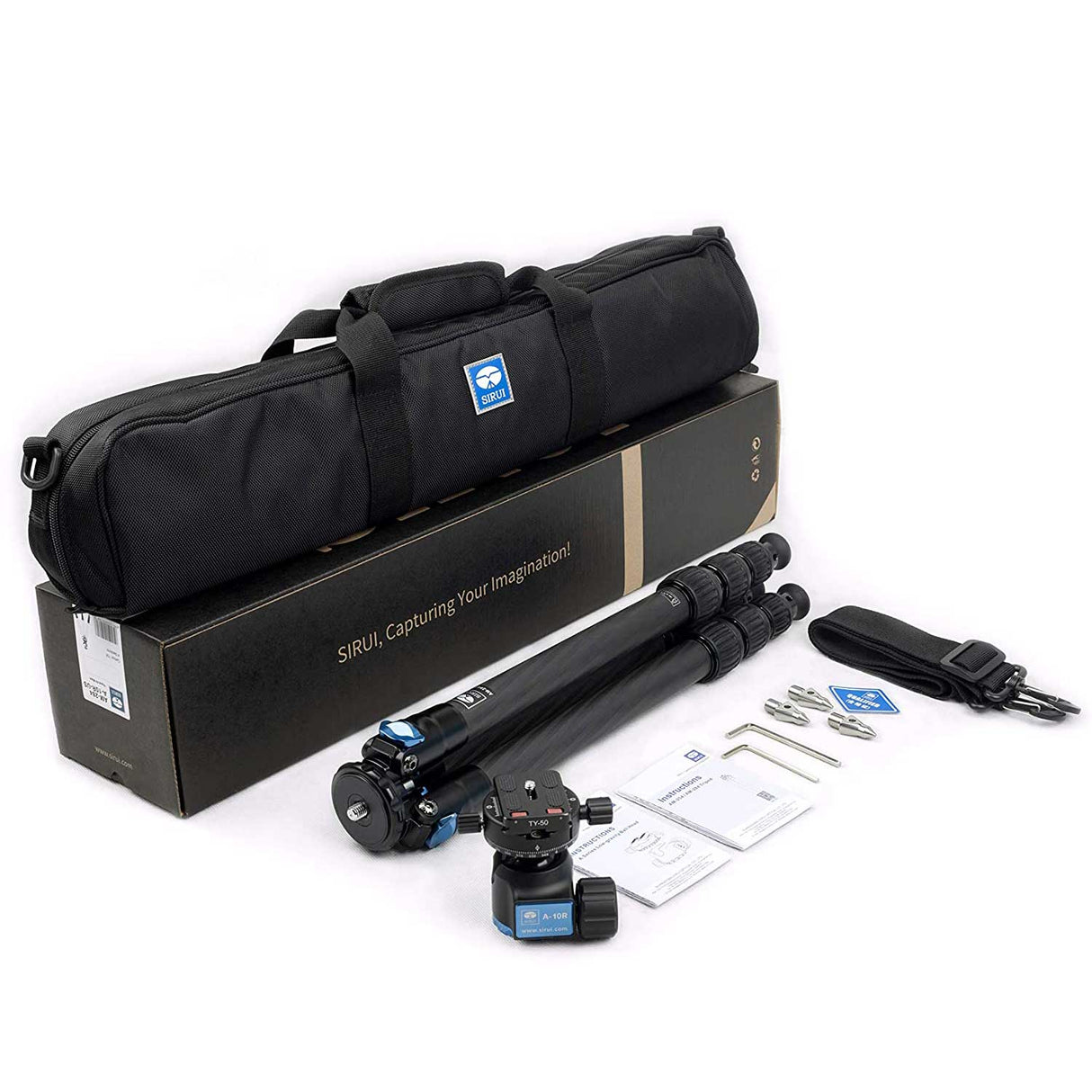 SIRUI AM-284 TravelLegs Pro Trépied en Carbone avec Tête à Boule A-10R - Série AM2