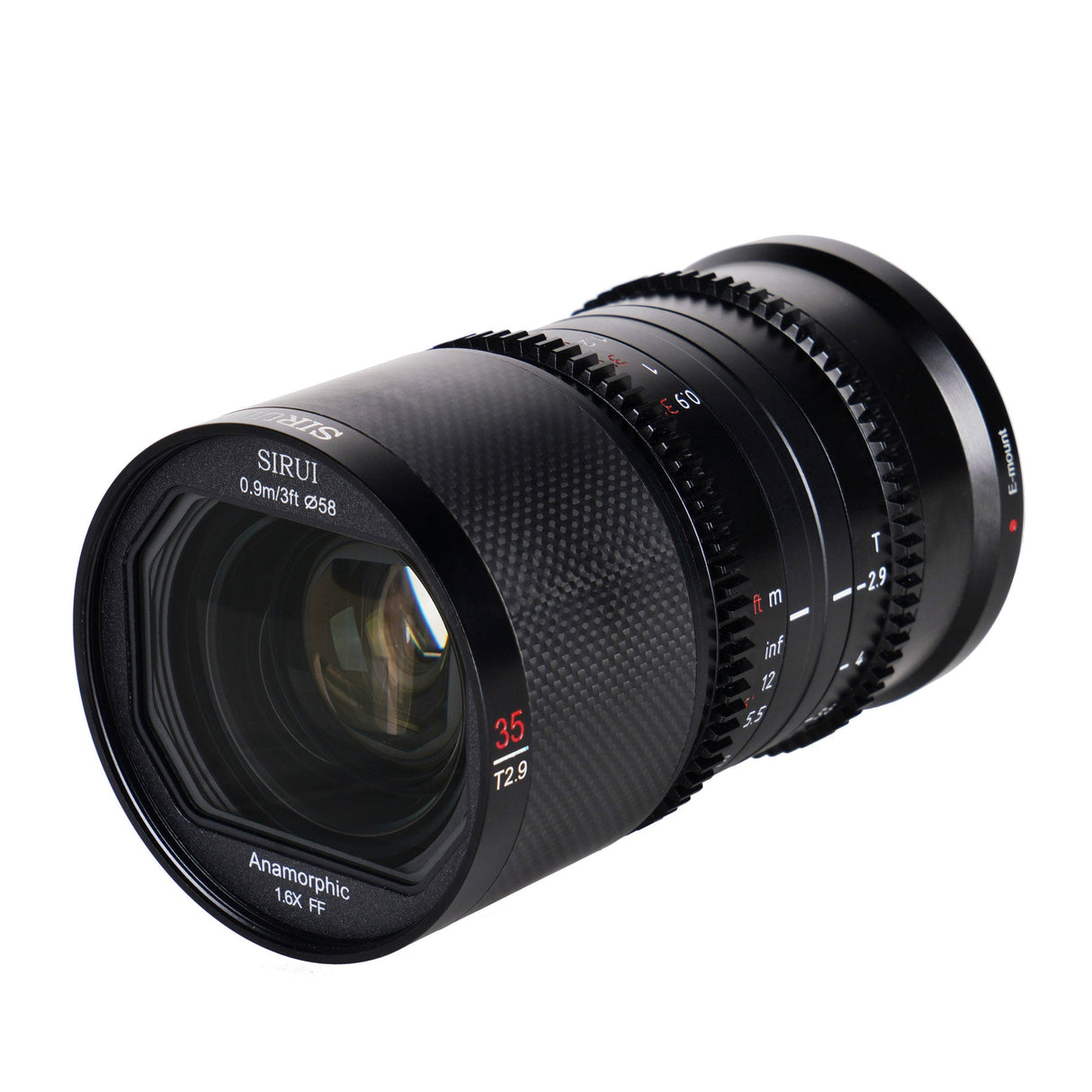 SIRUI Saturn 35mm T2.9 1.6x anamorphotes carbon full-frame lens - for various camera mounts