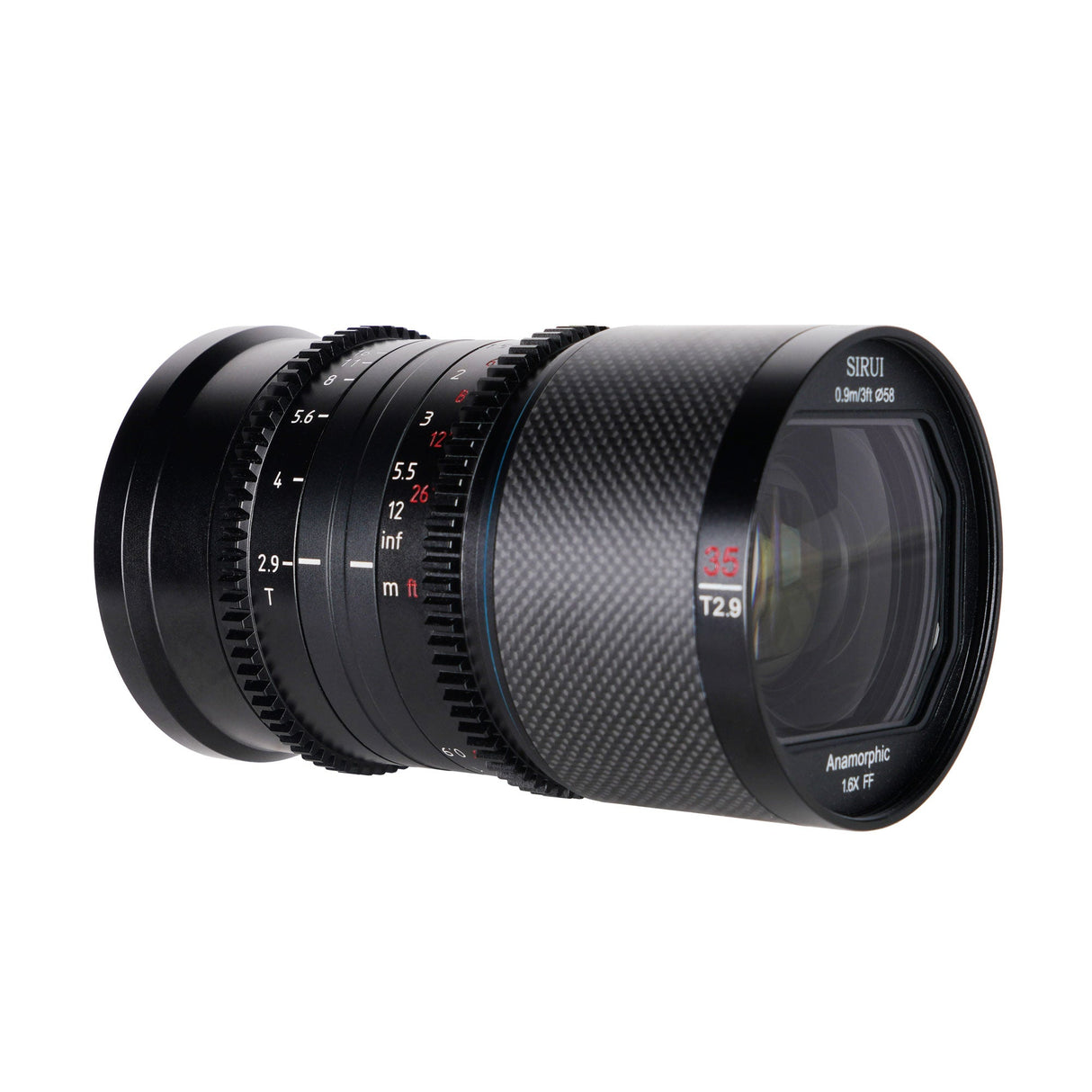SIRUI Saturn 35mm T2.9 1.6x anamorphotes carbon full-frame lens - for various camera mounts