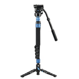 SIRUI P-325FS Trépied Monopode en Carbone 149,5 cm avec Étoile de Support + Tête Vidéo VH-10