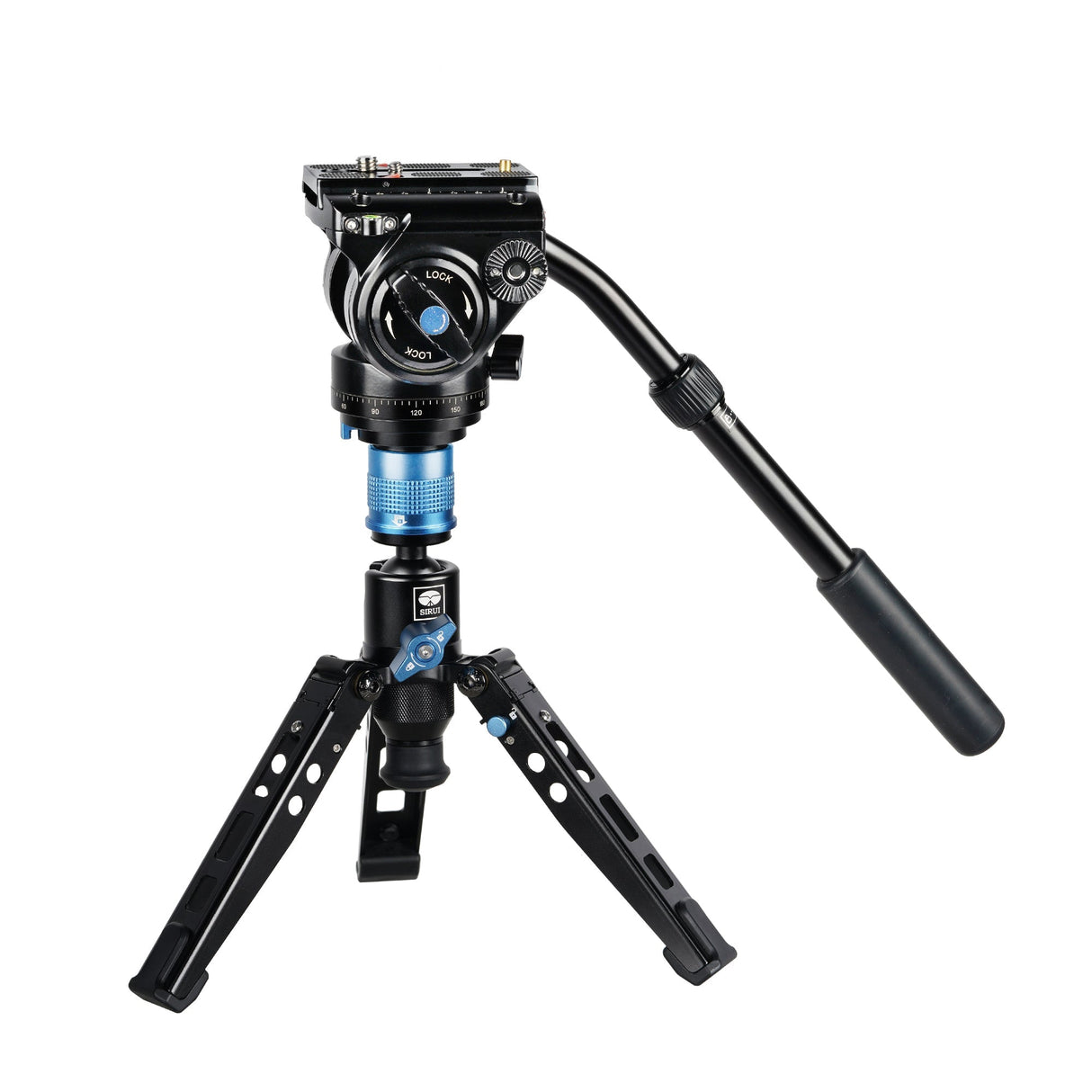 SIRUI P-424FS Carbon Monopod 170 cm with Tripod + Video Neiger VH-10