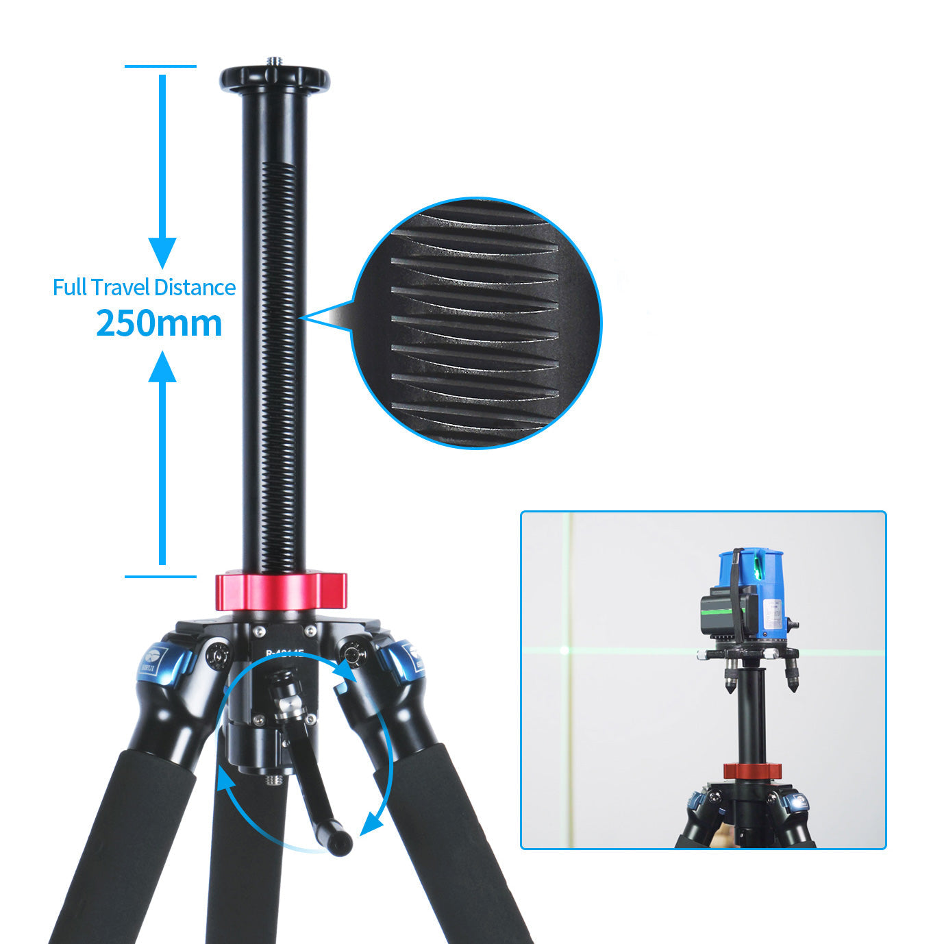SIRUI R-4214E Reporter E - tripod 178 cm with toothed middle SIRUI R-4214E Reporter E - tripod 178 cm with toothed middle