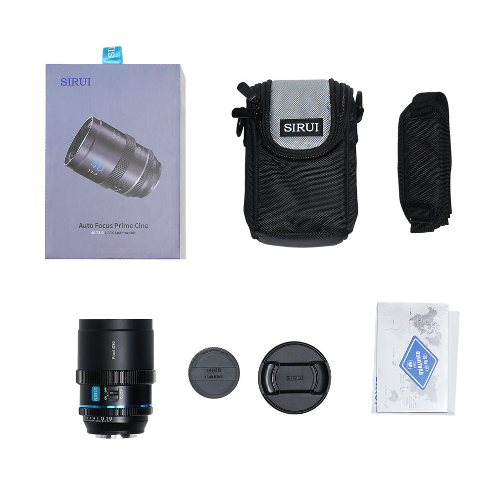 SIRUI 40mm T1.8 1.33X S35 Frame Autofocus Anamorphic Lens - SIRUI