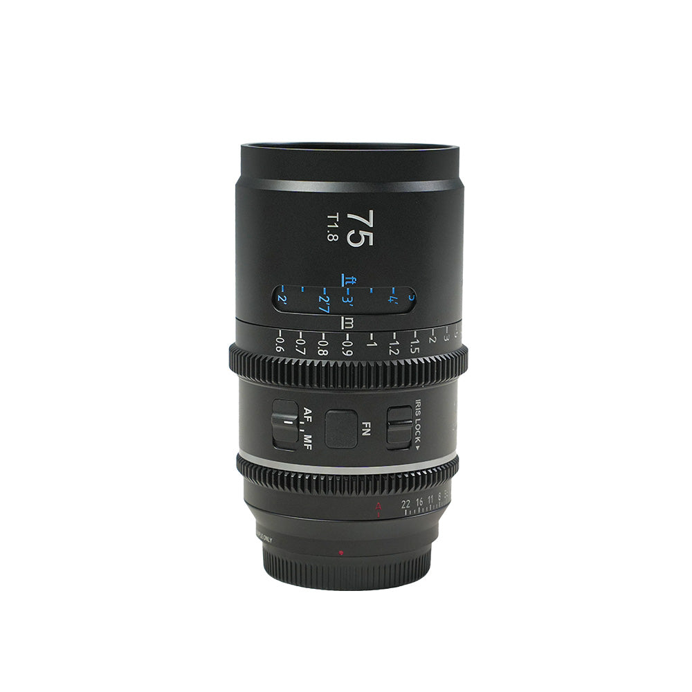 SIRUI Astra Series 1.33x Full Frame Auto Focus Anamorphic Cine Lens 75mm T1.8 for professional filmmaking