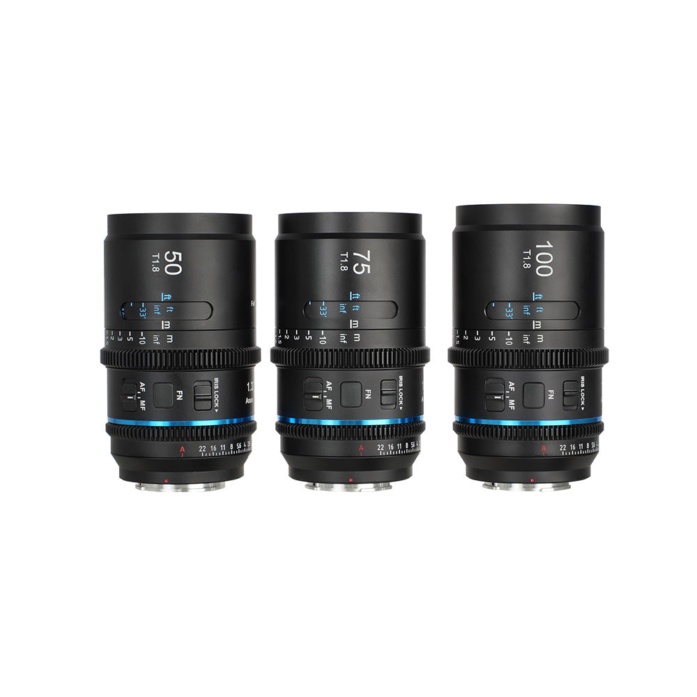 SIRUI Astra Series 1.33x Full Frame Auto Focus Anamorphic Cine Lens 50mm, 75mm, 100mm T1.8