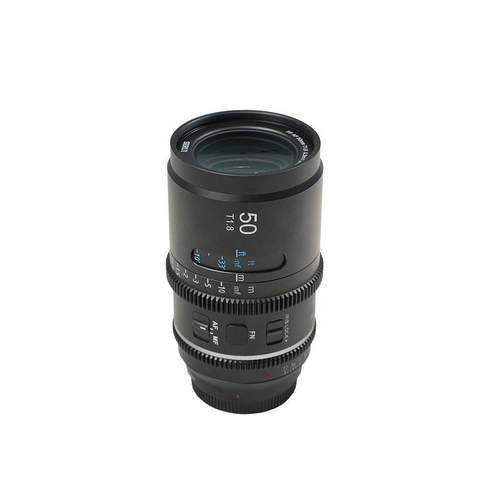 SIRUI Astra Series 1.33x Full Frame Auto Focus Anamorphic Cine Lens 50mm T1.8 for cinematic storytelling.
