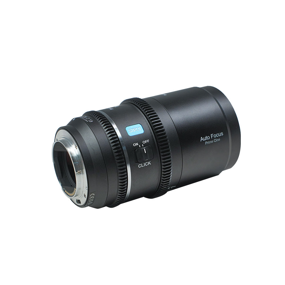 SIRUI Astra Series 1.33x Full Frame Auto Focus Anamorphic Cine Lens side view showing focus mechanism.