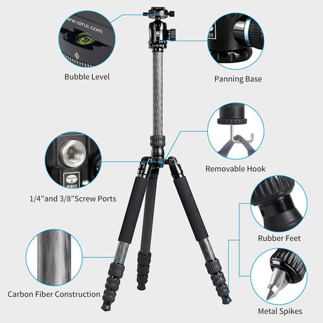 SIRUI MT-2204 - Tripod/monopod carbon with panoramic ball head