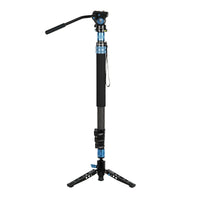 SIRUI P-424FS Carbon Monopod 168 cm with Base Spider + VA-5 Video Head