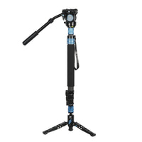 SIRUI P-424FS Carbon Einbeinstativ 170 cm mit Standspinne + Videoneiger VH-10