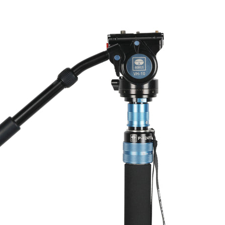 SIRUI P-424FS Carbon Monopod 170 cm with Tripod + Video Neiger VH-10