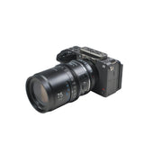 SIRUI Astra Series 1.33x Full Frame Auto Focus Anamorphic Cine Lens mounted on a camera body.