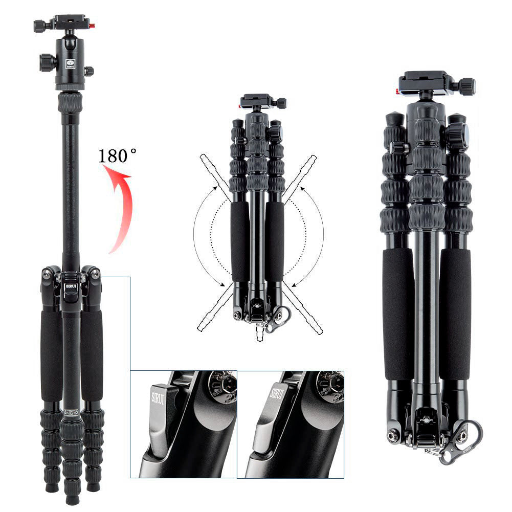 SIRUI AM-005K Traveler UltraLight - aluminum tripod black with D-10K head - AM0 set