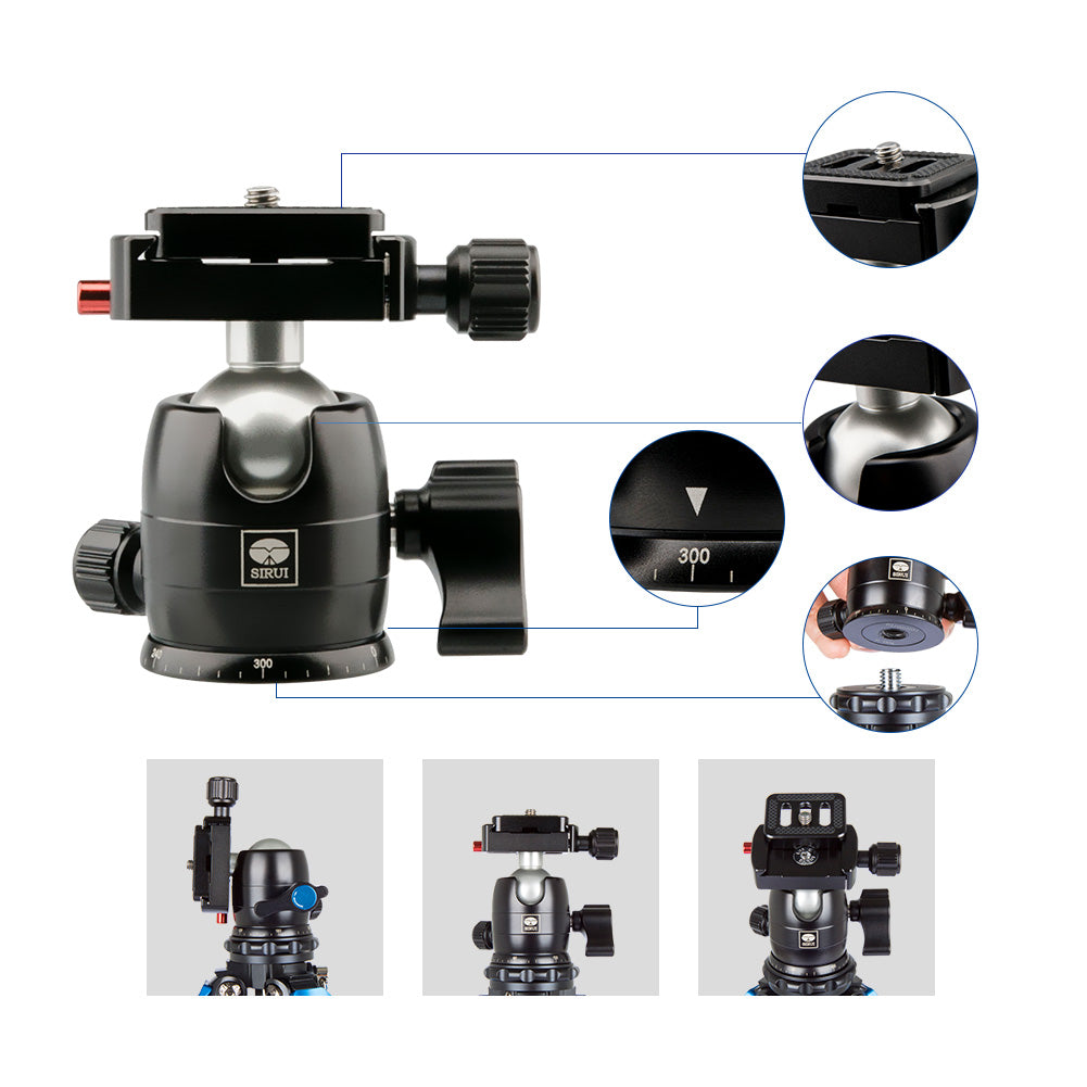 SIRUI AM-223 Powerzwerg Dreibeinstativ Carbon mit Kugelkopf