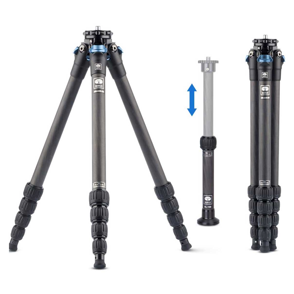 SIRUI AM-225 Travellegs tripod carbon with middle column SL-100 - AM2 series