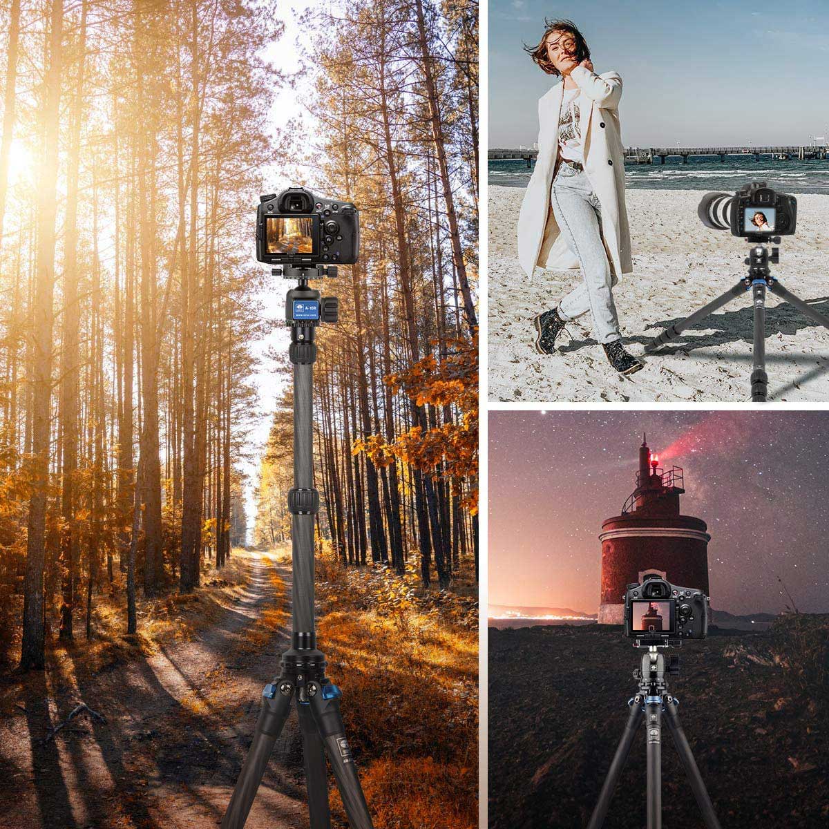 SIRUI AM-225 Travellegs tripod carbon with middle column SL-100 - AM2 series