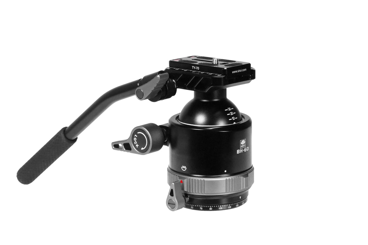 SIRUI BH-60 integrated 2-in-1 ball and fluid head for photo and video