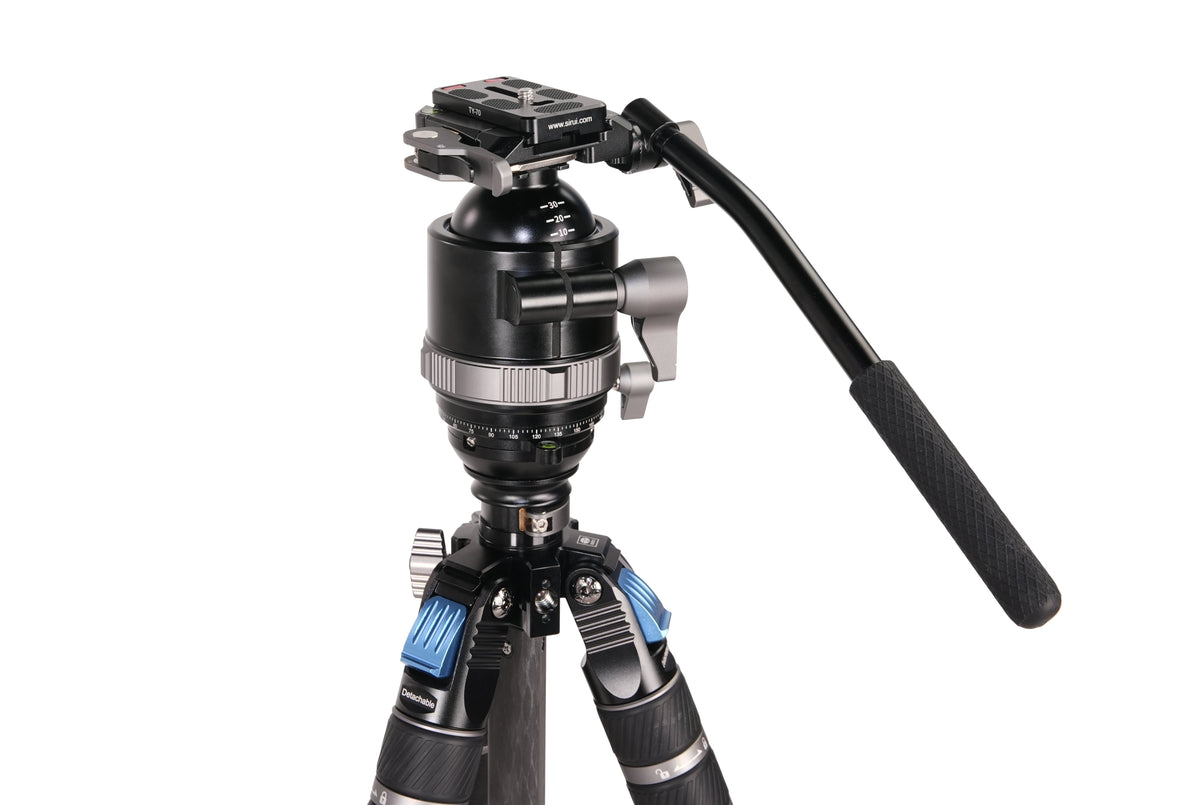 Ensemble trépied professionnel polyvalent SIRUI SVS60 + BH-60 avec tête intégrée à rotule et fluide