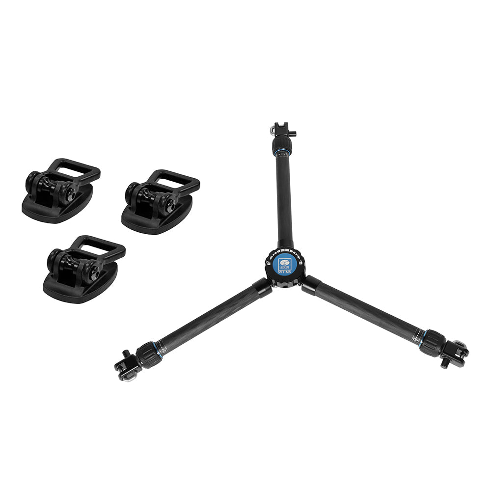 Mid level Spreader & Horseshoe Feet SQ75+VHS 10 Twin leg Tripod Kit