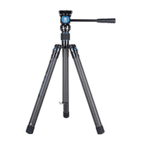 SIRUI Traveler X Compact - Trípode de viaje de carbono con cabeza de vídeo - ultraligero y súper compacto